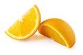 Fresh Sliced Ã¢â¬â¹Ã¢â¬â¹oranges isolated on white background Royalty Free Stock Photo